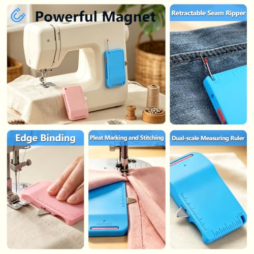 2 Pack Magnetic Seam Guide for Sewing Machine Sleeve Tool