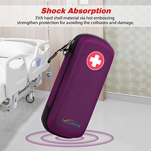 MEDMAX Epipen Medical Carrying Case Hard Shell EVA Travel Organizer Bag - color: Purple