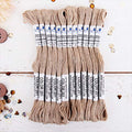 12 Skeins ThreadArt Cotton Embroidery Floss, Beige - color: Beige