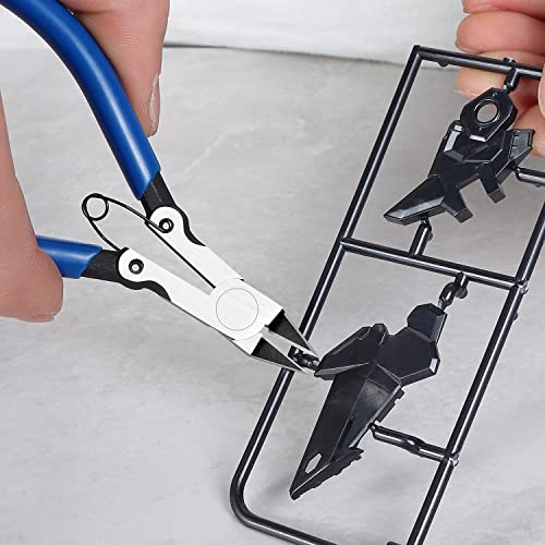 IGAN-330 Wire Flush Cutters (Pack of 5), Precision Electronic Model Sprue Wire Clippers Cutter, Blue - size: 5''x5