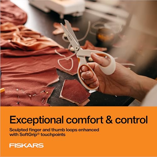 Fiskars 8" RazorEdge Fabric Scissors, Heavy Duty & Sharp Fabric Shears - style: RazorEdge 8"
