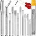 12Sizes Large Eye Hand Sewing Needles, Sharp Needles and Blunt Needles, Knitting Needles (36 Pack) - color: 36 Pack