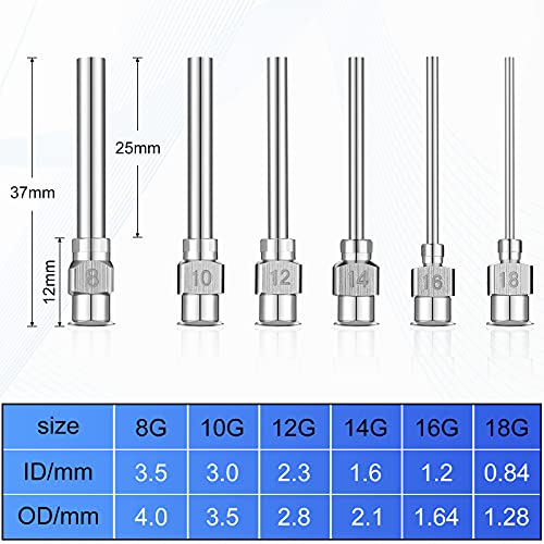 Honoson 24 Pcs Industrial Blunt Tip Dispensing Needle