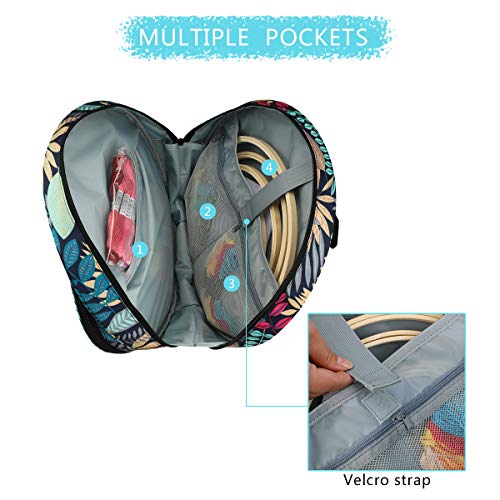 Embroidery Project Bag, Embroidery Kits Storage Bag,Multifunctional Bag for Crochet Hooks Embroidery Floss Organizer String Bracelet Kit Sewing Thread Accessories (Blue Leaf) - color: Blue Leaf