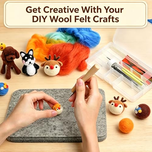 Wool Needle Felting Pad, Felting Mat, Wool Art Block Supplies, 6x6x1 inch