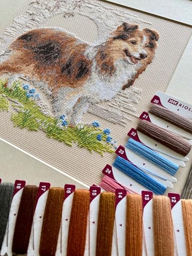 RIOLIS 1710 Sheltie Counted Cross Stitch Kit 9.84 x 9.84 in