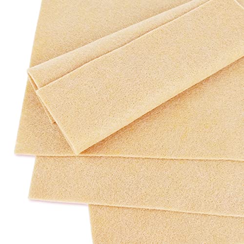 Jtnohx Soft Felt Fabric Flexible Craft Felt Sheets Apricot 6" 20Pcs 1.4mm - color: Apricot