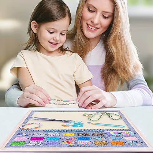 hobbyworker Beading Mat,Bead Board with Wooden Tray for Seed Beads