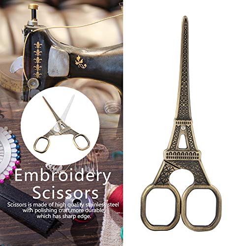 Bronze Scissors Eiffel Tower Scissors Cross Stitch Retro - color: Bronze
