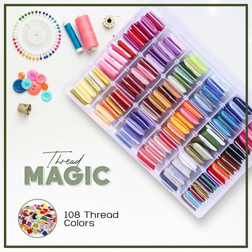 Embroidery Floss Kit and Refills - Cotton Threads - DMC Color Coding for Cross Stitch, String Crafts, Friendship Bracelets - color: 352 Pink