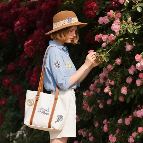 16pcs Daisy Iron/Sew on Patches, Cute Flower Embroidered Applique, Fashion Decoration for Clothes, Hat, Bag, Dress, Shirt, Jeans - color: 16pcs Daisy