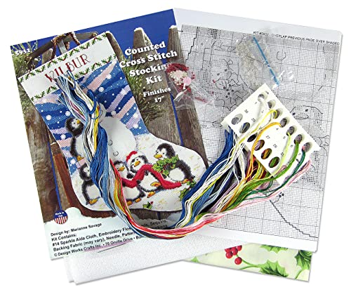 Design Works Crafts Dressing Frosty Counted Cross Stitch Stocking Kit, by The Yard