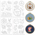 Peacoblue Pinecones & Leaves Stick and Stitch Embroidery Patterns - color: Pinecones & Leaves