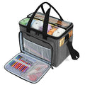 Teamoy Knitting Bag, Yarn Storage Organizer Crochet Bag Tote, Gray - color: Gray