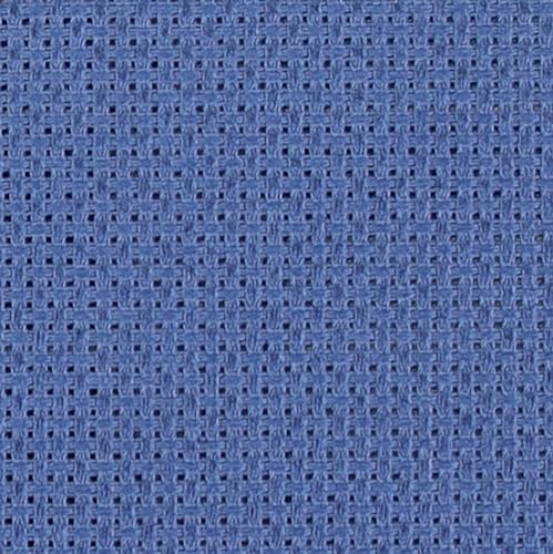 KCS 3 pc of 12" x 18" (30cmx45cm) 14CT Counted Cotton Aida Cloth Cross Stitch Fabric (Green+Sea Green+Jeans Blue) - color: Green+sea Green+jeans Blue