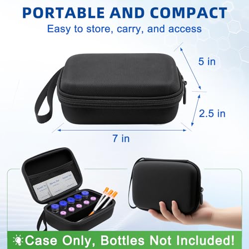 Peptide Case for Fridge, Insulin Vial Case for Diabetics - color: Black-10×(1-10ml)