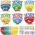 HunnmingRe 24 Set Happy Birthday Jesus Craft Kit Christmas Felt DIY Wall Hanging Ornaments for Sunday School Classroom Religious Christian Xmas Party Game Favor Gifts