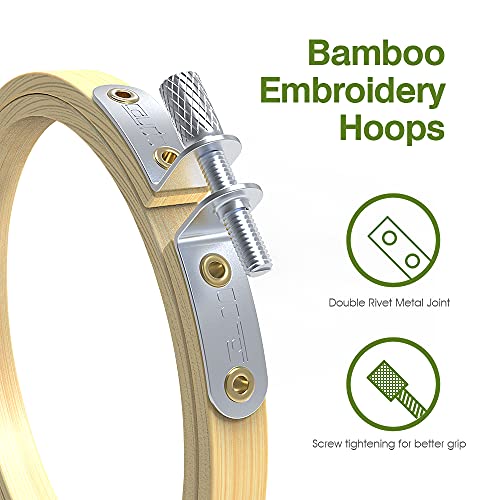 Caydo 6 Pieces Embroidery Hoop Set, 4 inch to 10 inch - style: 4 INCH to 10 INCH