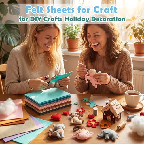 Tegeme 100 Pcs 8 x 12 Inches Felt Sheet for Craft Thin, Morandi Series - color: Morandi Series