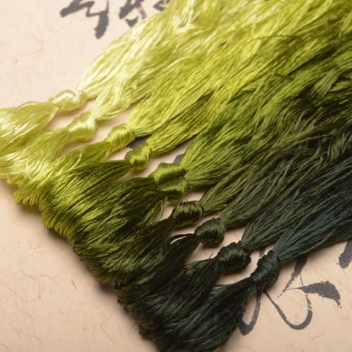 100% Mulberry Silk Embroidery Thread 10 Colors 110m Each (44) - color: 44