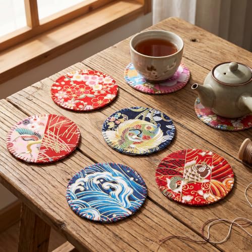 Tegeme 40 Pcs Japanese Jelly Fabric Strips for Quilting 2.55" Patchwork - color: Japanese style