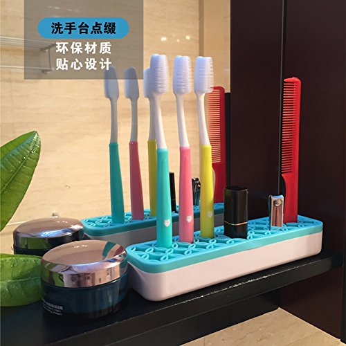 Desktop Organizers ,Cosmetic Storage Box& Desktop Storage Box Blue - color: Blue