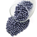 YouLuo 200Pcs Glass Pearl Beads for Jewelry Making,Glass Beads for Bracelet - color: Dark Grey, 6mm