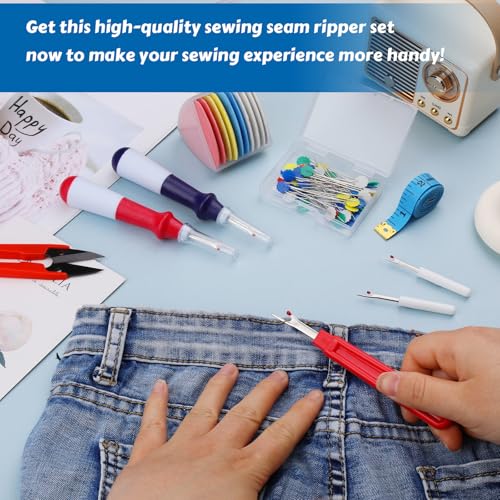 SOCNITC 68 Pcs Seam Ripper Tool Kit Stitch Rippers with Tailors Chalk - size: 68 PCS