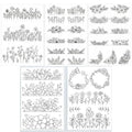 5 Pack Floral Stick & Stitch Embroidery Patterns, Water-Soluble
