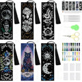 NEGEKFKX 6 Pcs Magical Witchy Cross Stitch Bookmark Kit for Adult Beginners - color: Cross stitch bookmark-9
