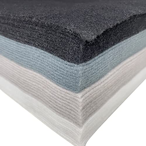 Jtnohx Soft Felt Sheets Felt Fabric for Crafts 40Pcs Black White Grey Color - color: Black and White Series