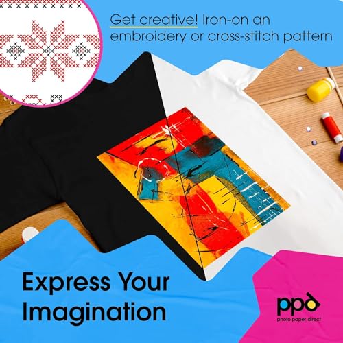 PPD 20 Sheets 8.5x11" Iron-on Heat Transfer Paper Mixed Fabrics Inkjet - size: 8.5 x 11, style: Mix (20 Sheets)