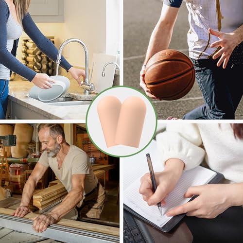 10 Pack Silicone Gel Finger Cots, Finger Protector Caps for Thumb Care