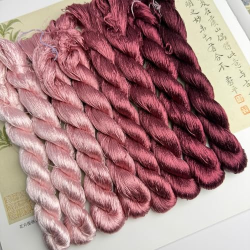 100% Mulberry Silk Embroidery Thread 8 Colors 110m Each (37) - color: 37