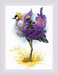 RIOLIS 2212 Crowned Crane Counted Cross Stitch Kit 7 x 9.5 in - style: Crowned Crane 2212