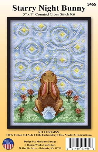 Design Works Crafts Starry Night Bunny Counted Cross Stitch Kit