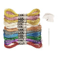 11 Pcs Metallic Embroidery Thread,11 Color Embroidery Floss for DIY - color: Multicolor