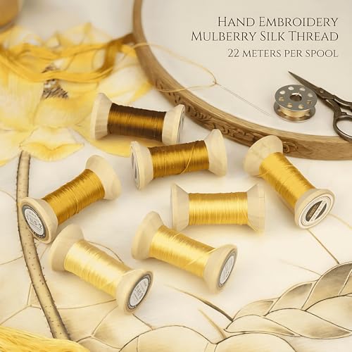 Natural 100% Mulberry Handmade Embroidery Silk Thread Silk Floss (51) - color: 51