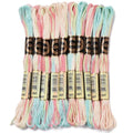 10 Skeins 87.5 Yards Variegated Neon Embroidery Floss for Sewing - color: Mixed Color