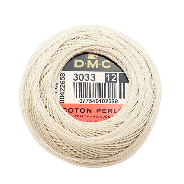 DMC 116 12-3033 Pearl Cotton Thread Balls, Very Light Mocha Brown, Size 12