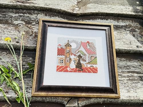 RIOLIS 611 City & Cats Spring Counted Cross Stitch Kit 5.12 x 5.12 in - style: City & Cats Spring 611