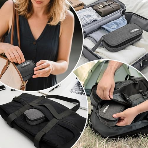 apollo walker Insulin Cooler Travel Case Diabetic Medication with Ice Packs and Insulation Liner insulin cooler travel case tsa approved - color: Gray, size: Small