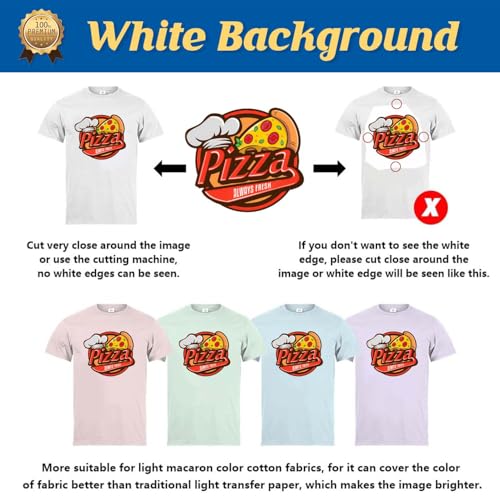 TransOurDream Heat Iron on Transfer Paper for Light T Shirts (200 Sheets, 8.5x11", 2.0) Printable HTV Heat Transfers Vinyl for Inkjet Printer, Iron on Transfers for Light Fabric - color: Light, size: 200 Sheets