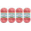 TROYARN Summer (4- Skeins Pack) Silk Effect Hand Knitting Yarn Crochet Art Lace Craft 100% Microfiber Acrylic 4x100 gr (4x383 yds) (105619 - Alstromeria) - color: 105619 - Alstromeria, size: 4 Skein