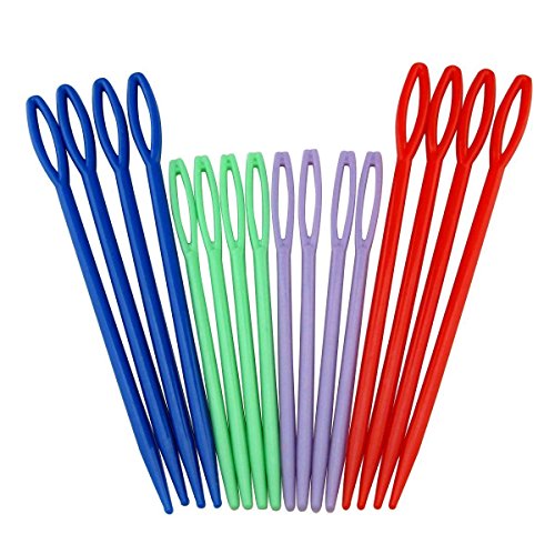 HIGHROCK Colorful Plastic Sewing Needles 16picks