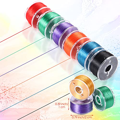288 Pcs Prewound Bobbins 36 Colors Size a Class 15 Sa156 60s/2 100 Yards