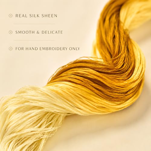 Mulberry Silk Floss Embroidery Thread Floss-Cross Stitch Threads China Silk Woven Jewelry Threads DIY Sewing Kits (51) - color: 51