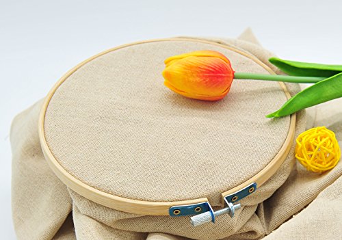 Rose Flavor Natural Linen Needlework Embroidery Fabric Cross Stitching Aida Cloth - color: Natural