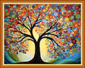 Redxing Stamped Cross Stitch Kits Full Range of Embroidery Starter Kits- Needlepoint Counted Cross Stitch Kits for Beginner Adults 11CT Printed Embroidery Kit-Colorful Tree 16x20 inch - color: Artskits02