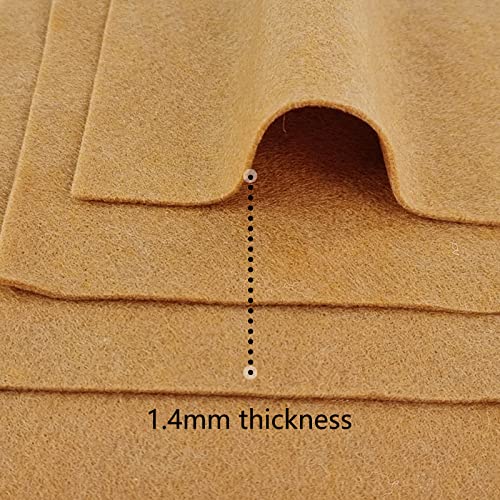 Jtnohx Soft Felt Fabric Flexible Craft Felt Sheets Brown 6" 20Pcs 1.4mm - color: Brown